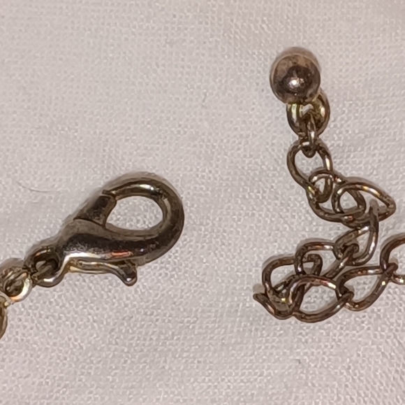 Avon blue cat's eye and silvertone beaded necklace - Picture 6 of 8